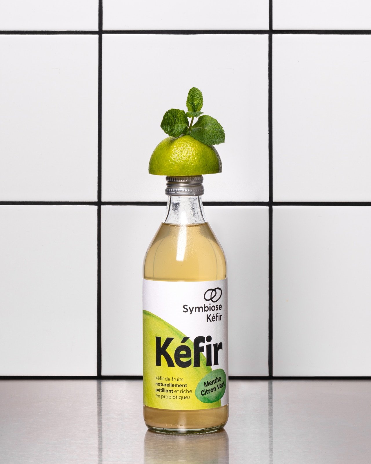 Boisson santé - Kefir de fruit eau citron et menthe